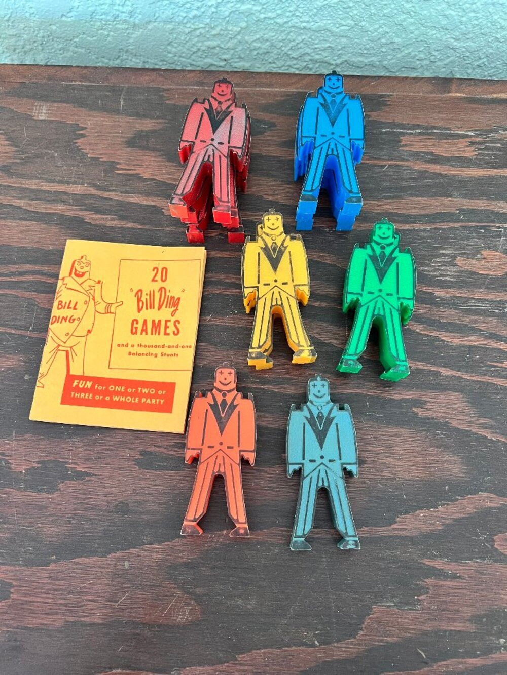 Vintage Bill Ding Balancing Clown Toy 12 pieces - Picture 3 of 5